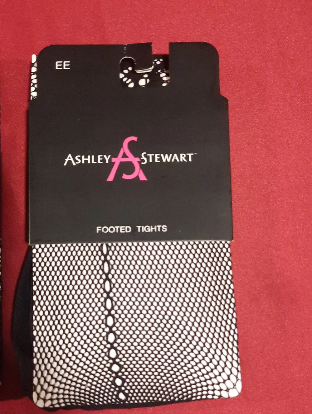 Ashley Stewart Black Patterned Footed Tights Bundle of 3 Size EE